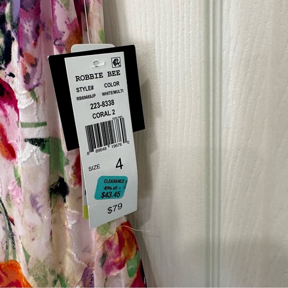 Robbie Bee Asymmetrical Floral Dress - Pink and Purple - Picture 3 of 8